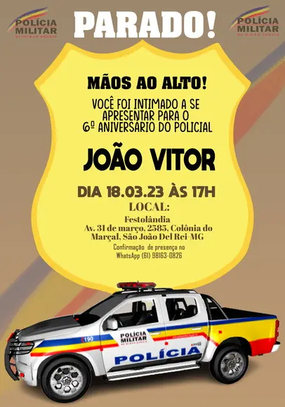 Convite Virtual - Policia Militar Mg