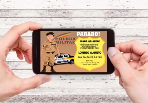 Convite Virtual - Policia Militar Mg com Foto