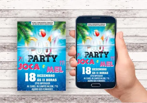 Convite virtual - Pool Party