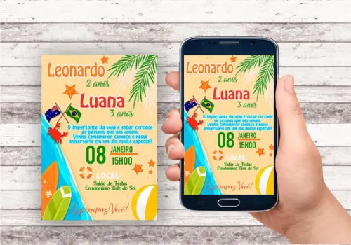 Convite Virtual - Praia