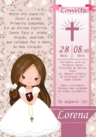 Convite Virtual - Primeira Comunhão