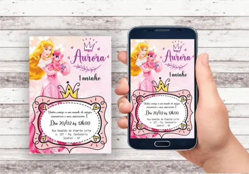 Convite Virtual - Princesa Aurora