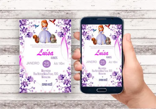 Convite Virtual - Princesa Sofia