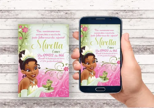 Convite Virtual - Princesa Tiana