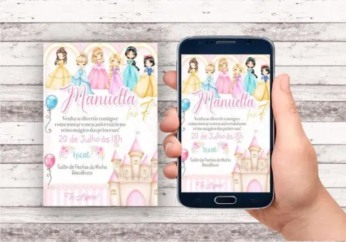 Convite Virtual - Princesas Disney 02