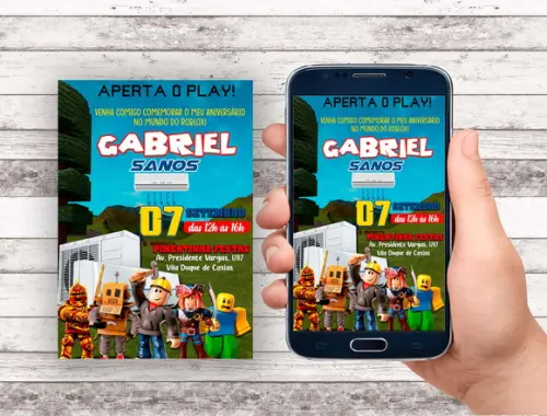 Convite Virtual - Roblox com Ar Condicionado