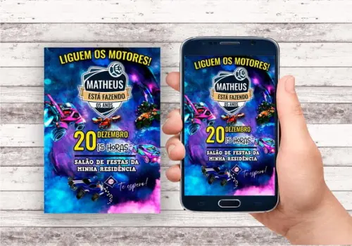 Convite Virtual - Rocket League