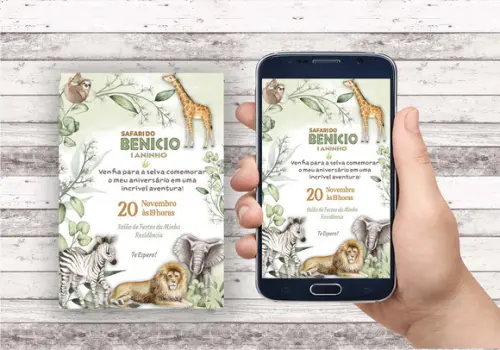 Convite Virtual - Safari Realista
