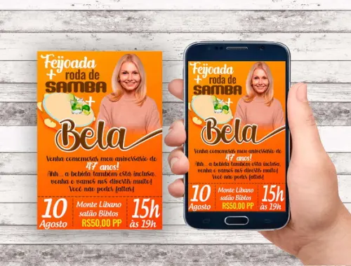 Convite Virtual - Samba com Foto