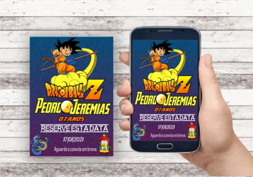 Convite Virtual - Save The Date - Dragon Ball