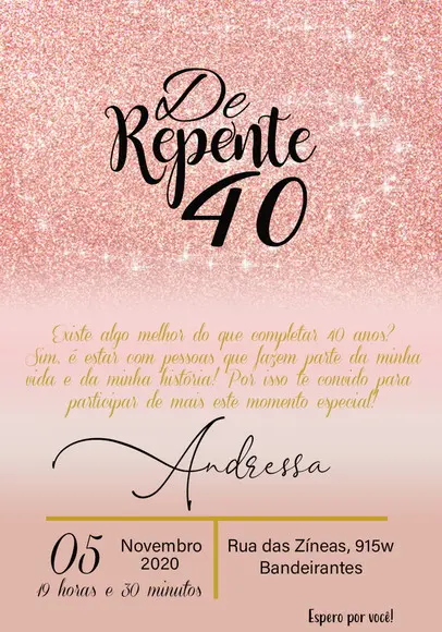 Convite Virtual - sem Tema (rosê)