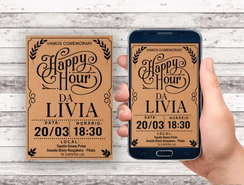 Convite Virtual - sem Tema/ Happy Hour