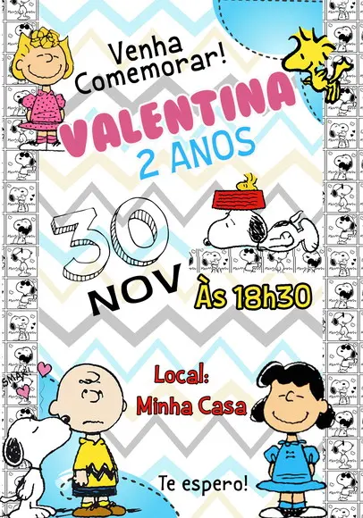 Convite Virtual - Snoopy 02