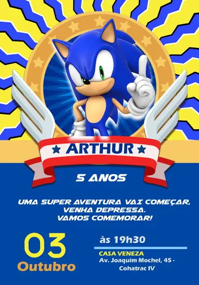 Convite Virtual - Sonic 03