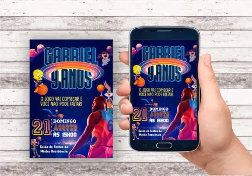 Convite Virtual - Space Jam 02