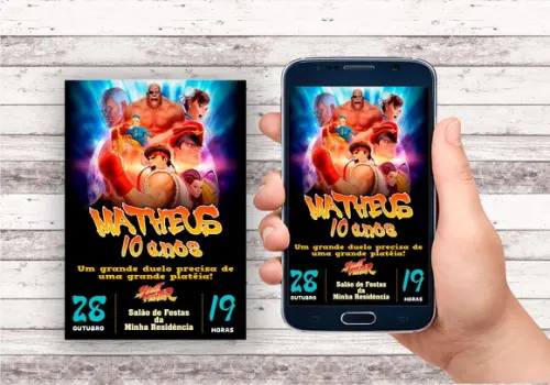 Convite Virtual - Street Fighter