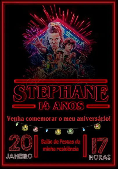 Convite Virtual - Stranger Things