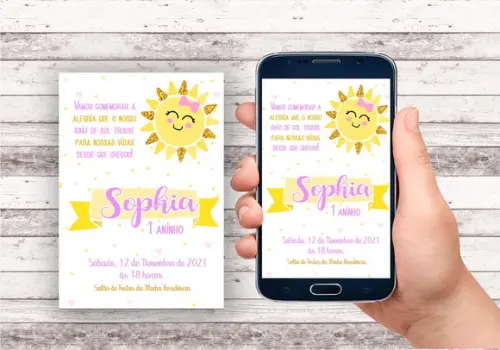 Convite Virtual - Sunshine