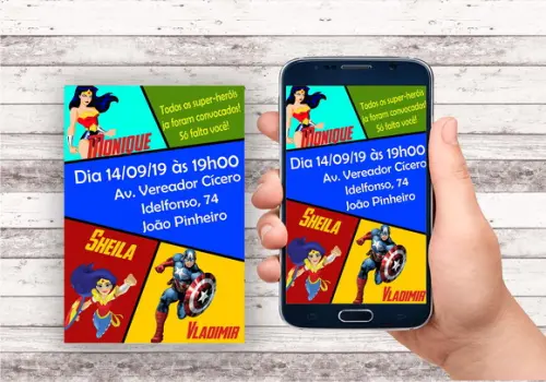 Convite Virtual - Super Heróis 04