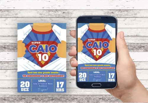 Convite Virtual - Super Homem/ Super Pai