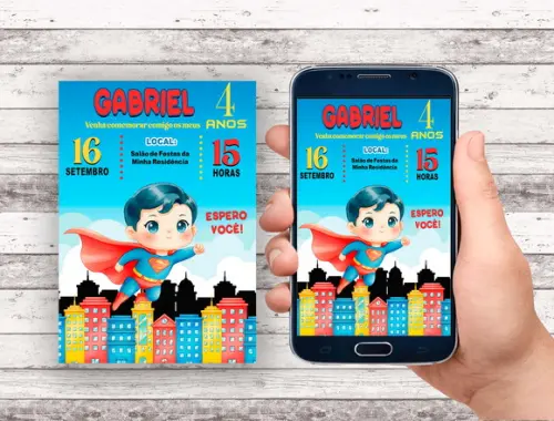 Convite Virtual - Super Homem