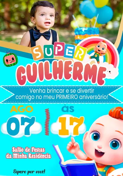 Convite Virtual - Super Jojo (com Foto)