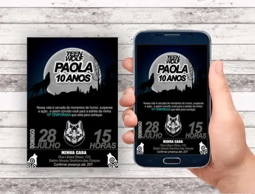 Convite Virtual - Teen Wolf