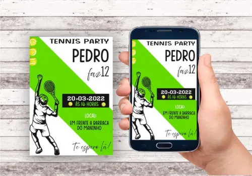 Convite Virtual - Tennis