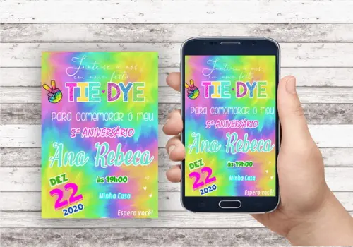 Convite virtual - Tie Dye 02