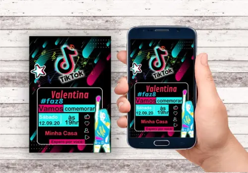 Convite Virtual - Tik Tok