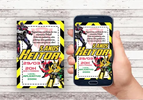 Convite virtual - Transformers