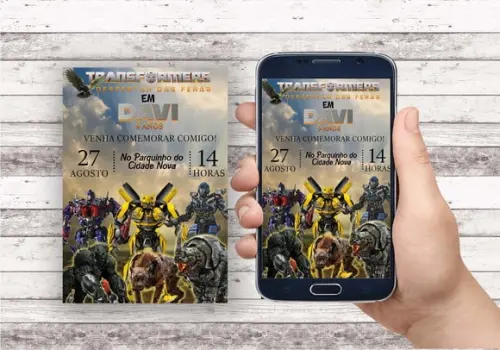 Convite Virtual - Transformers Despertar das Feras