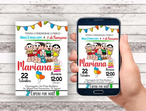 Convite Virtual - Turma da Mônica 04