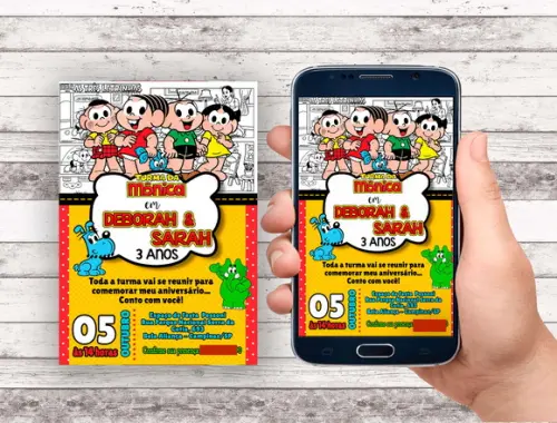 Convite Virtual - Turma da Monica 05