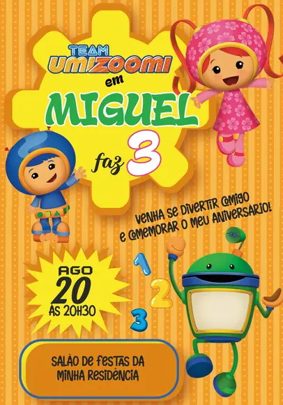 Convite Virtual - Umizoomi