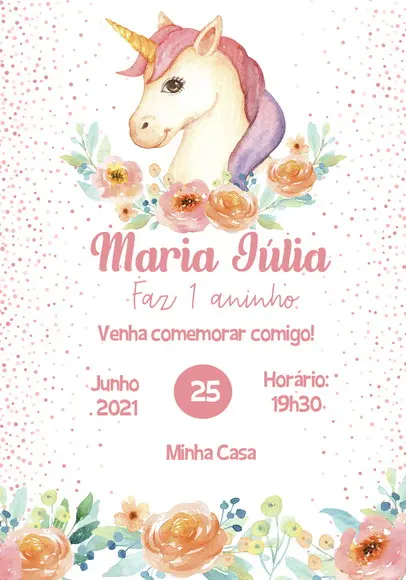 Convite Virtual - Unicornio 02