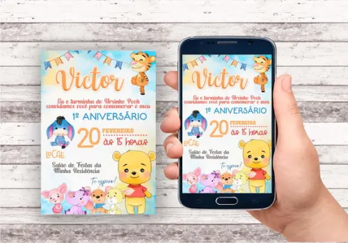 Convite Virtual - Ursinho Pooh 02