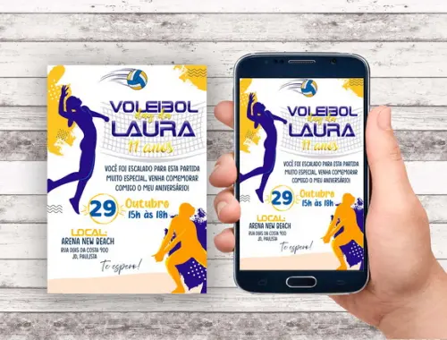Convite Virtual - Voleibol