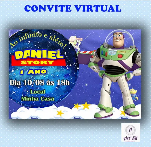 Convite virtual Buzz ligthyear