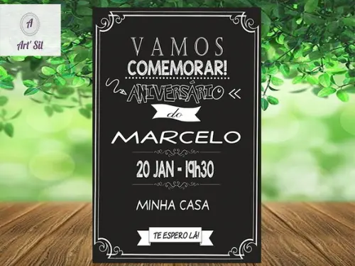 Convite Virtual Chalkboard (clássico)