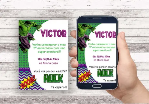 Convite Virtual Hulk
