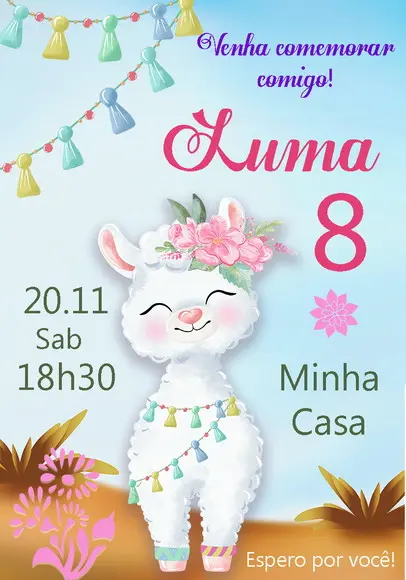Convite Virtual Lhama V