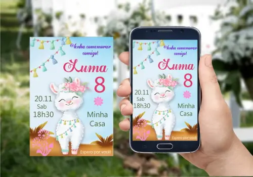 Convite Virtual Lhama V