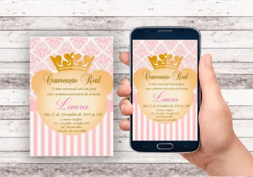 Convite Virtual Minie Realeza