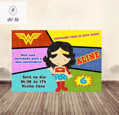 Convite Virtual Mulher Maravilha Iv