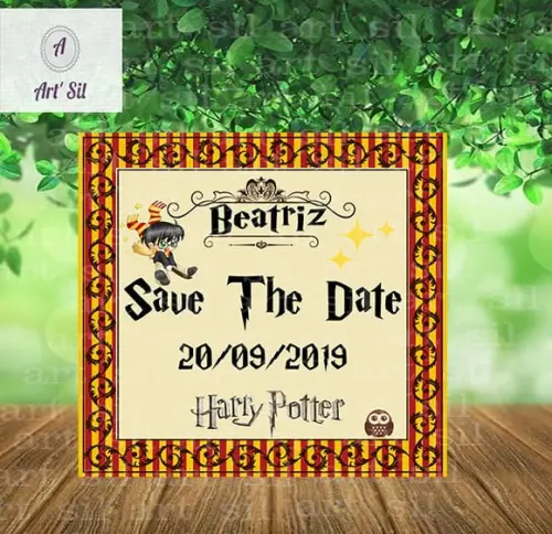 Convite Virtual Save The Date - Harry Potter