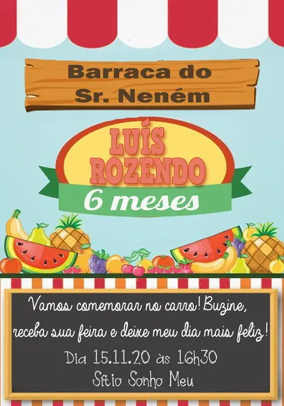 Convite virtual Quitandinha/ Feirinha