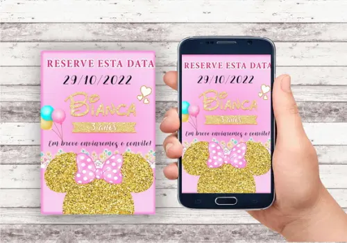 Convite Virtual Save The Date - Minie Rosa 02