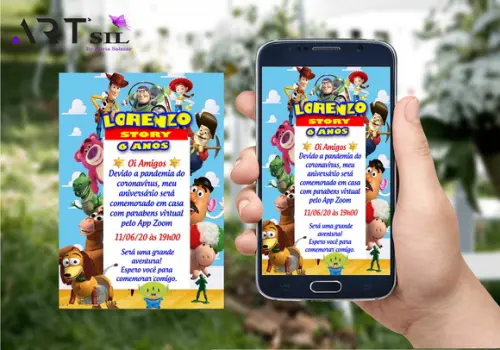 Convite virtual Toy Story