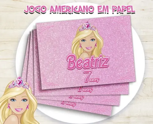 Jogo Americano - Barbie 02 (papel)